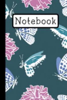 Notebook: Butterfly & Flowers Journal Pink And Blue Notebook Ideal Mom Gifts