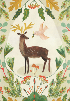 Cards Deer & Dove Small Boxed Holiday Cards Book