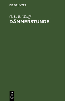 Hardcover Dämmerstunde: Ein Gedicht [German] Book