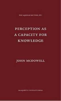 Hardcover Perception as a Capacity for Knowledge Book