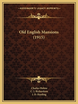 Paperback Old English Mansions (1915) Book