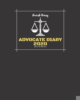 Paperback Amiesk Diary - Advocate Diary 2020 -8 x10 inch - Matte Paperback Cover Book