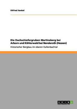 Paperback Die Dachschiefergruben Martinsberg bei Arborn und Köhlerwald bei Nenderoth (Hessen): Historischer Bergbau im oberen Kallenbachtal [German] Book