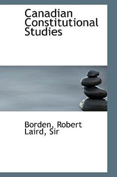 Paperback Canadian Constitutional Studies Book