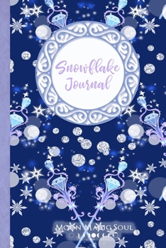 Paperback Snowflake Journal: Blue Snow Diamond Royal Purple Notebook Journal Diary College-Ruled Book