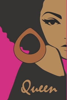 Queen: BAE Black And Educated Black Magic Girl Notebook 6x9 110 Pages Journal for a Proud Melanin African American Queen With Afro Hair