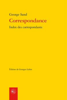 Paperback Correspondance: Index Des Correspondants [French] Book