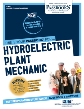 Paperback Hydroelectric Plant Mechanic (C-4187): Passbooks Study Guide Volume 4187 Book