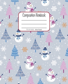 Paperback Composition Notebook: 7.5x9.25, Wide Ruled Book