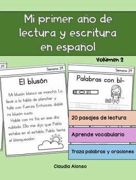 Paperback Mi primer año de lectura y escritura en español: Volumen 2 (Libros de lectura y escritura en español) (Spanish Edition) [Spanish] Book
