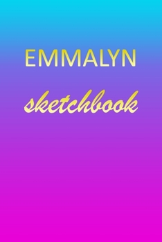 Emmalyn: Sketchbook | Blank Imaginative Sketch Book Paper | Pink Blue Gold Custom Letter E Personalized Cover | Teach & Practice Drawing for ... Doodle Pad | Create, Imagine & Learn to Draw