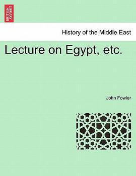 Paperback Lecture on Egypt, Etc. Book