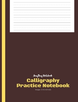 Paperback Calligraphy Practice Book - AmyTmy Notebook - 80 pages - 7.44 x 9.69 inch - Matte Cover Book