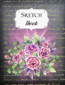 Sketch Book: Rose - Sketchbook - Scetchpad for Drawing or Doodling - Notebook Pad for Creative Artists - Black #4