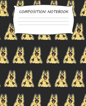 Paperback Composition Notebook: Dog Lover German Shepherd Pattern Composition Notebook 100 College Ruled Pages Journal Diary Book