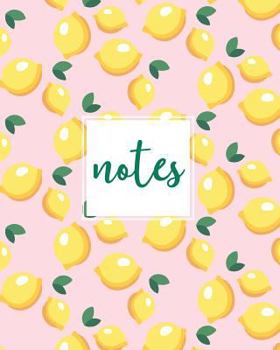 Notes, Composition Notebook: Pink Lemons, 150 Pages, Medium (College) Ruled, 6? x 9?