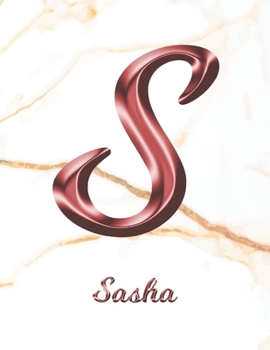 Sasha: 1 Year Weekly Planner with Note Pages (12 Months) | White Marble Rose Gold Pink Effect Letter S | 2020 - 2021 | Week Planning | Monthly ... | Plan Each Day, Set Goals & Get Stuff Done