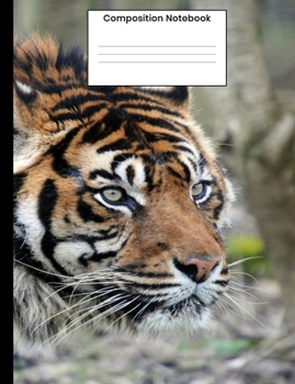 Composition Notebook: Cool Tiger College Ruled Notebook Lined Journal Gift For Back To School