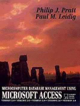 Paperback Microcomputer Database Management Using Microsoft Access, Version 2.0 Book