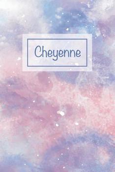 Cheyenne: First Name Personalized Notebook, College Ruled (Lined) Journal, Cute Pastel Notepad with Marble Pattern for Girls, Teens and Women