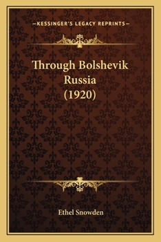 Paperback Through Bolshevik Russia (1920) Book