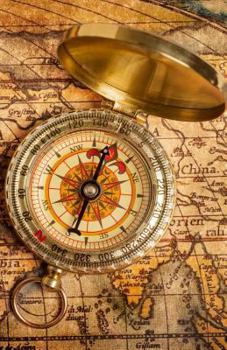 Paperback Compass Journal: Lined Journal, 120 Pages, 5.5 x 8.5, Soft Cover, Matte Finish Book