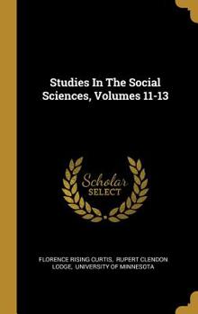 Hardcover Studies In The Social Sciences, Volumes 11-13 Book