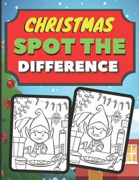 Paperback Christmas Spot The Difference: Coloring Activity Search And Find Gift For Kids Book