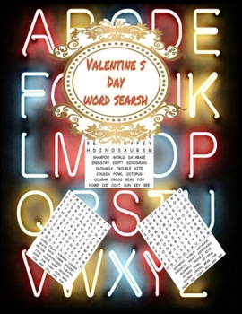 Paperback Valentine's Day Word Search: Puzzle Book for Adults with 50 Games,8,5x11,102 PAGES Book