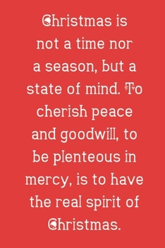 Christmas is: Lined writing notebook journal for christmas lists, planning, menus, gifts, Men, Women, Girls & Boys and more