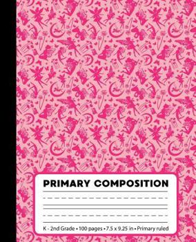 Primary Composition : Fairy Pink Marble Composition Book for Girls K-2. Beautiful Fantasy Fairies Notebook Handwriting Paper. Primary Ruled - Middle Dotted Guide Lines. 100 Pages, 7. 5 X 9. 25 Inches