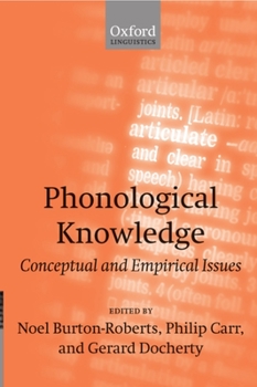 Paperback Phonological Knowledge: Conceptual and Empirical Issues Book