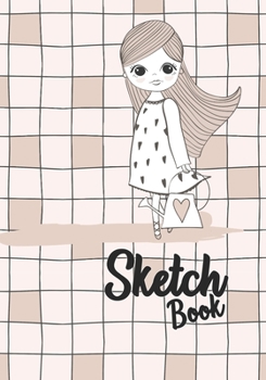 Sketch Book: Cute Girl Blank Pages 7x10 Inches Drawing, Doodling Pad for Creative Kids