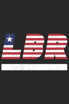 LBR: Liberia Notizbuch mit karo 120 Seiten in weiß. Notizheft mit der liberischen Flagge (German Edition)