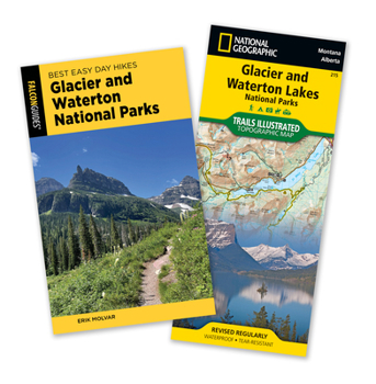 Paperback Best Easy Day Hiking Guide and Trail Map Bundle: Glacier and Waterton Lakes National Parks Book