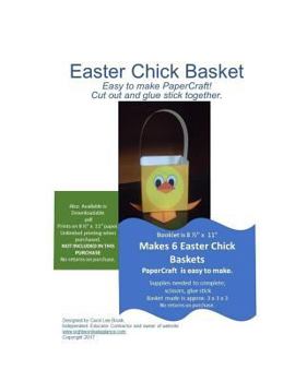 Paperback Easter Chick Basket PaperCraft: Easter Chick Basket PaperCraft Book