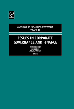 Hardcover Issues in Corporate Governance and Finance Book