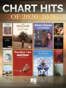 Paperback Chart Hits of 2020-2021: 20 Top Singles Arranged for Piano/Vocal/Guitar Book