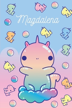 Magdalena: Gummibärchen Einhorn - Notizbuch Kritzelbuch Persönliches Geschenk Für Mädchen (German Edition)