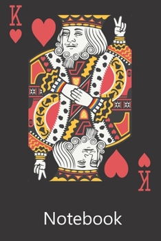 Paperback K King Card Lover: Blank Lined Notebook, Composition Book for School Planner Diary Writing Notes, Taking Notes, Recipes, Sketching, Writi Book