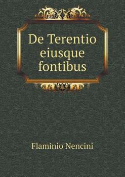 Paperback De Terentio eiusque fontibus [Latin] Book