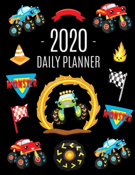 Paperback Cool Monster Truck Planner 2020: Cool Daily Organizer for 2020 Beautiful 12 Months Year Calendar Scheduler: January - December Monthly Spread Large Fu Book