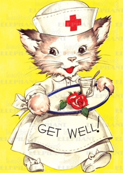 Cards Cat Nurse Get Well - Greeting Card Book