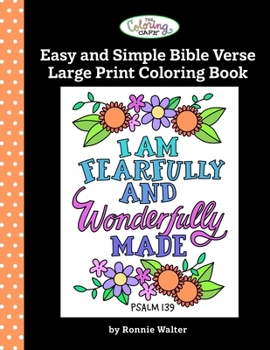 Paperback The Coloring Cafe-Easy and Simple Bible Verse Large Print Coloring Book