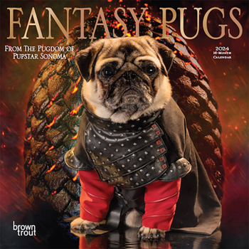 Calendar Fantasy Pugs 2024 Mini 7x7 Book