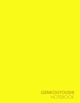 Paperback Genkouyoushi Notebook: For Beginners - Japanese Writing Workbook, Hiragana Practice Book - Plain Yellow Cover Book