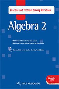 Paperback Holt McDougal Algebra 2: Practice and Problem Solving Workbook Book