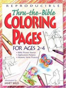 Paperback Reproducible Thru-The-Bible Coloring Pages Book