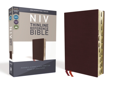Bonded Leather NIV, Thinline Reference Bible, Bonded Leather, Burgundy, Red Letter Edition, Indexed, Comfort Print Book