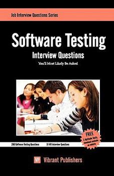 Paperback Software Testing Interview Questions You'll Most Likely Be Asked Book